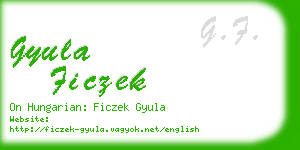 gyula ficzek business card